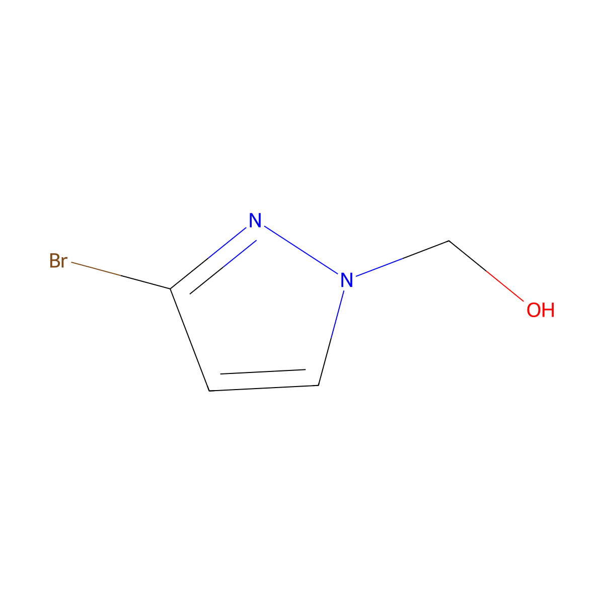 (3-Bromo-1H-pyrazol-1-yl)methanol molecular structure, CAS 1039454-62-0