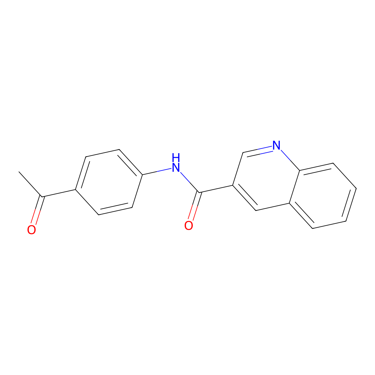 N-(4-acetylphenyl)-3-Quinolinecarboxamide molecular structure, CAS 1039454-75-5