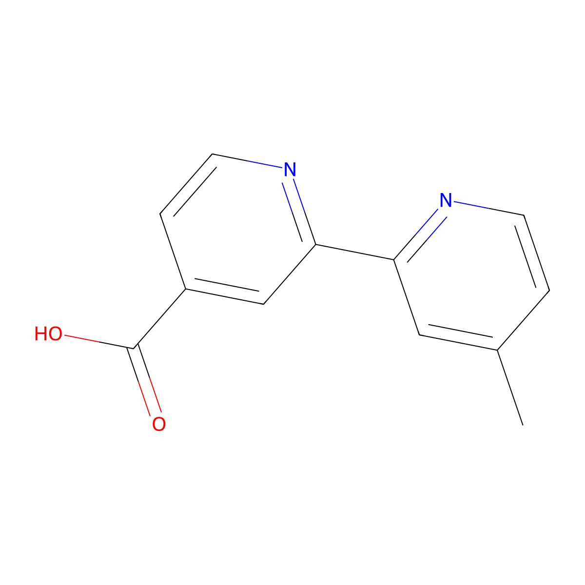 4'-Methyl(2,2'-bipyridine)-4-carboxylic acid molecular structure, CAS 103946-54-9
