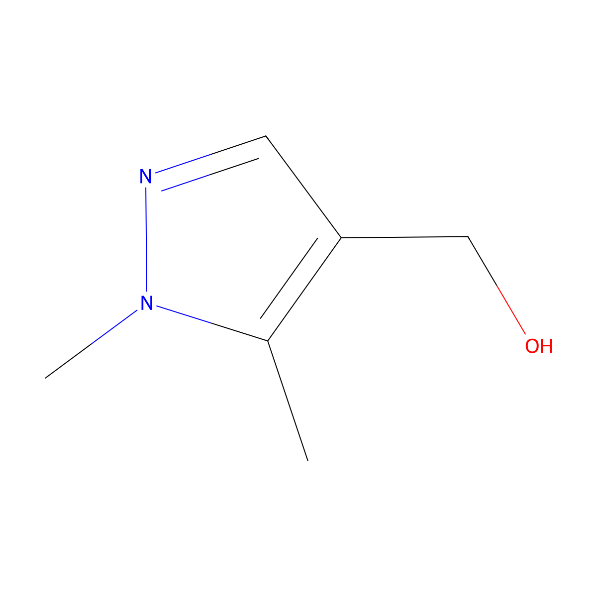 (1,5-dimethyl-1H-pyrazol-4-yl)methanol molecular structure, CAS 103946-58-3