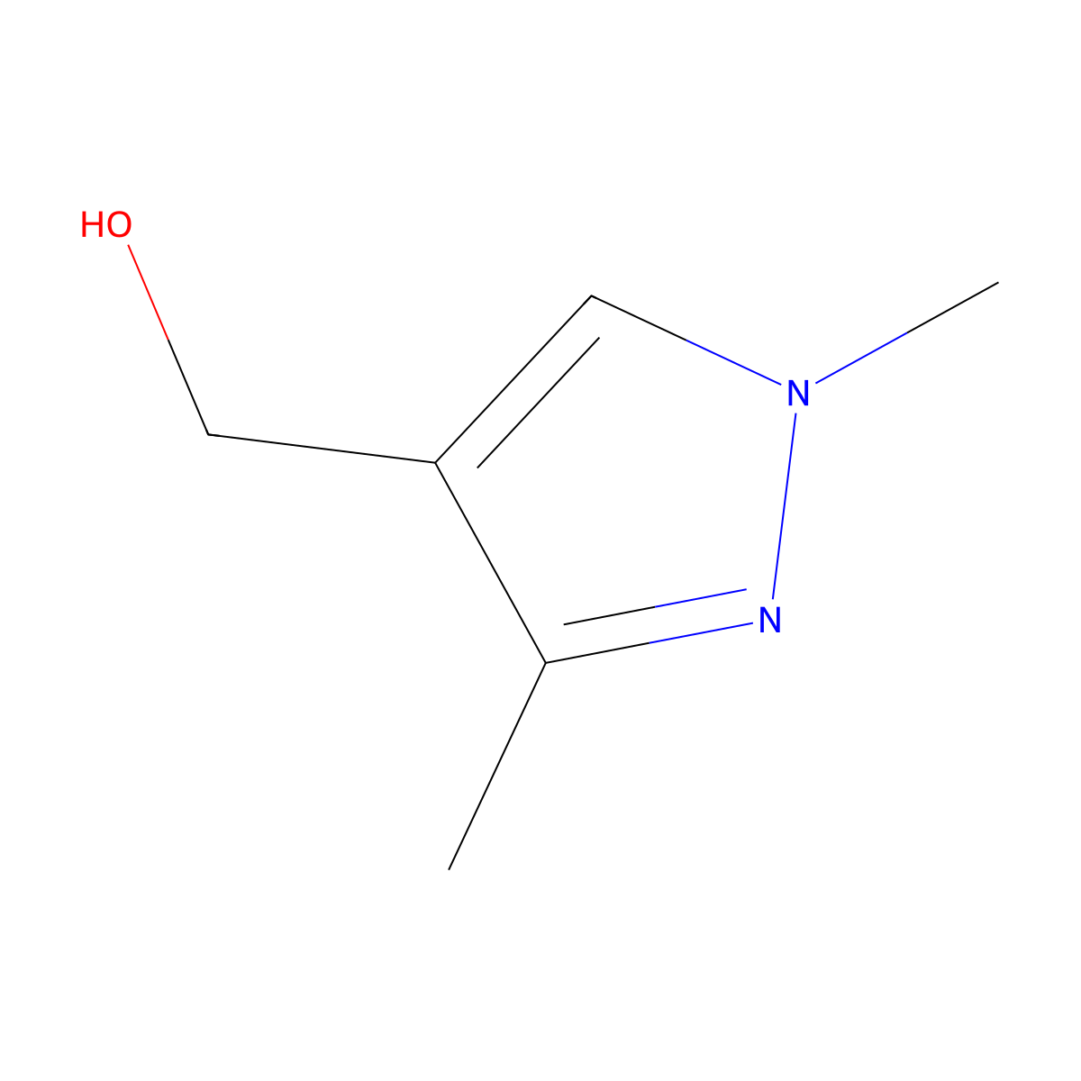 (1,3-dimethyl-1H-pyrazol-4-yl)methanol molecular structure, CAS 103946-59-4