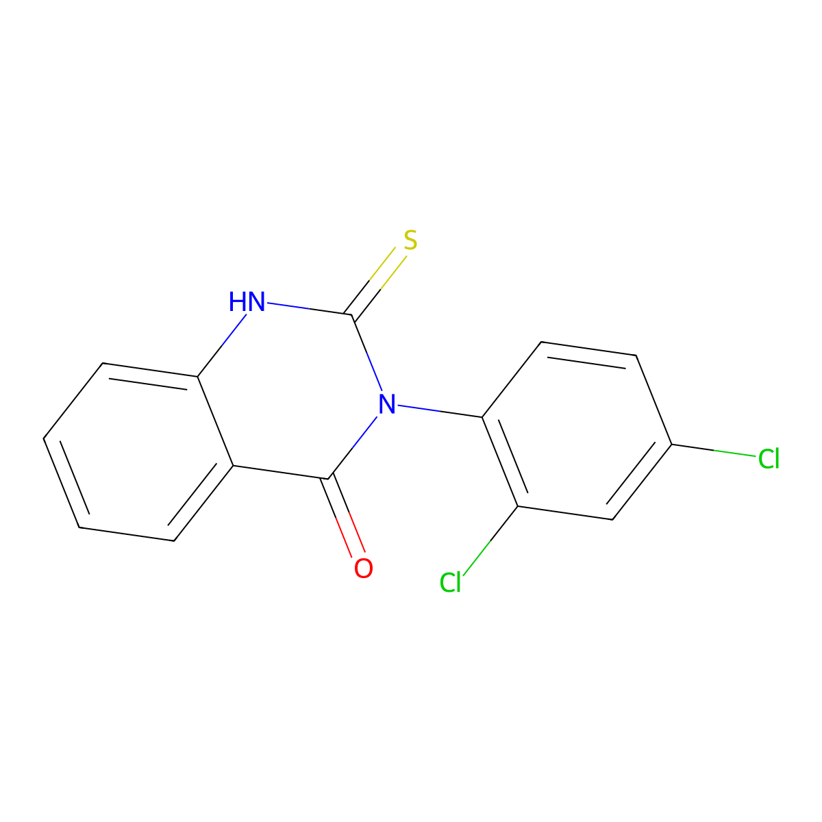 3-(2,4-dichlorophenyl)-2-thioxo-2,3-dihydroquinazolin-4(1H)-one molecular structure, CAS 103949-43-5