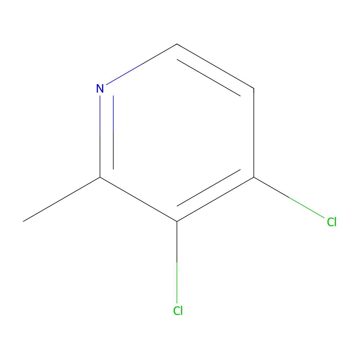 3,4-Dichloro-2-methylpyridine molecular structure, CAS 103949-58-2