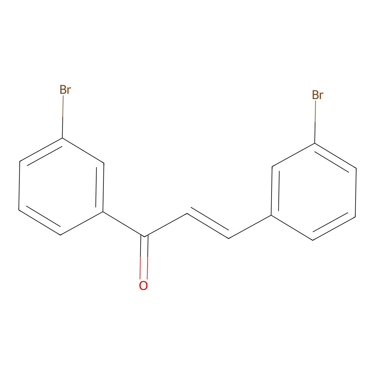 1,3-Bis(3-bromophenyl)prop-2-en-1-one molecular structure, CAS 103953-98-6