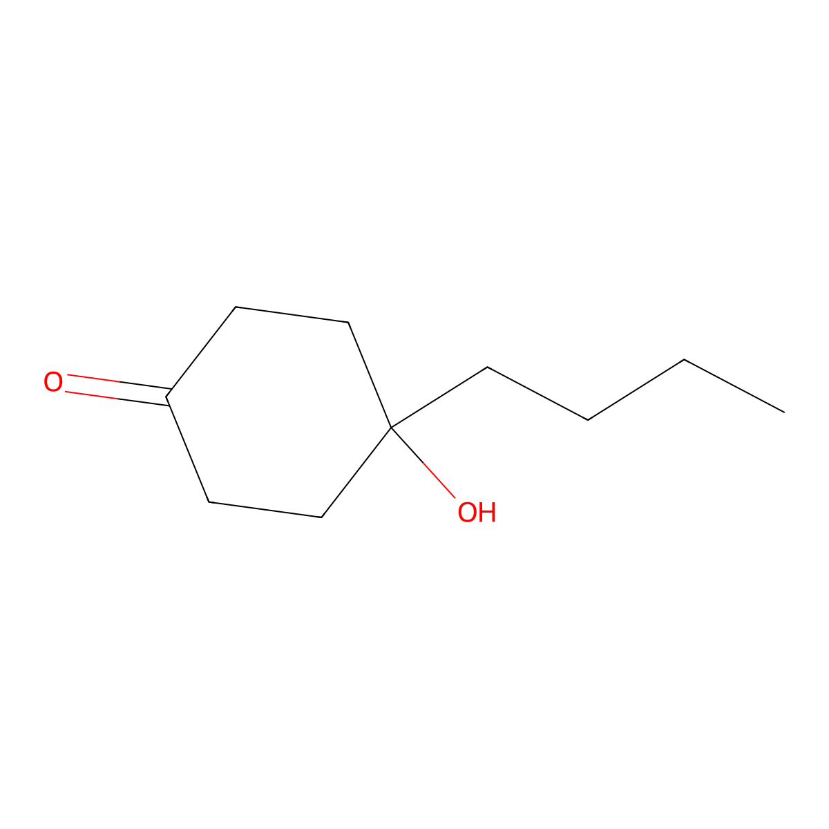4-Butyl-4-hydroxycyclohexan-1-one molecular structure, CAS 1039531-04-8