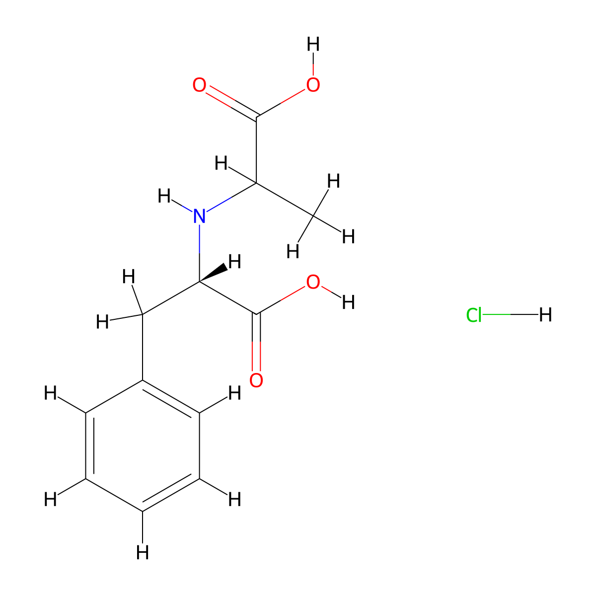 ((S)-1-carboxyethyl)-D-phenylalanine hydrochloride molecular structure, CAS 103954-24-1