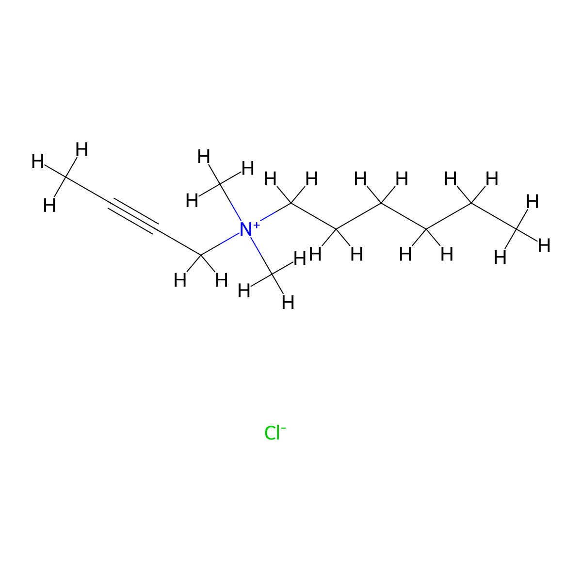 But-2-ynyl-hexyl-dimethyl-ammonium molecular structure, CAS 1039558-13-8