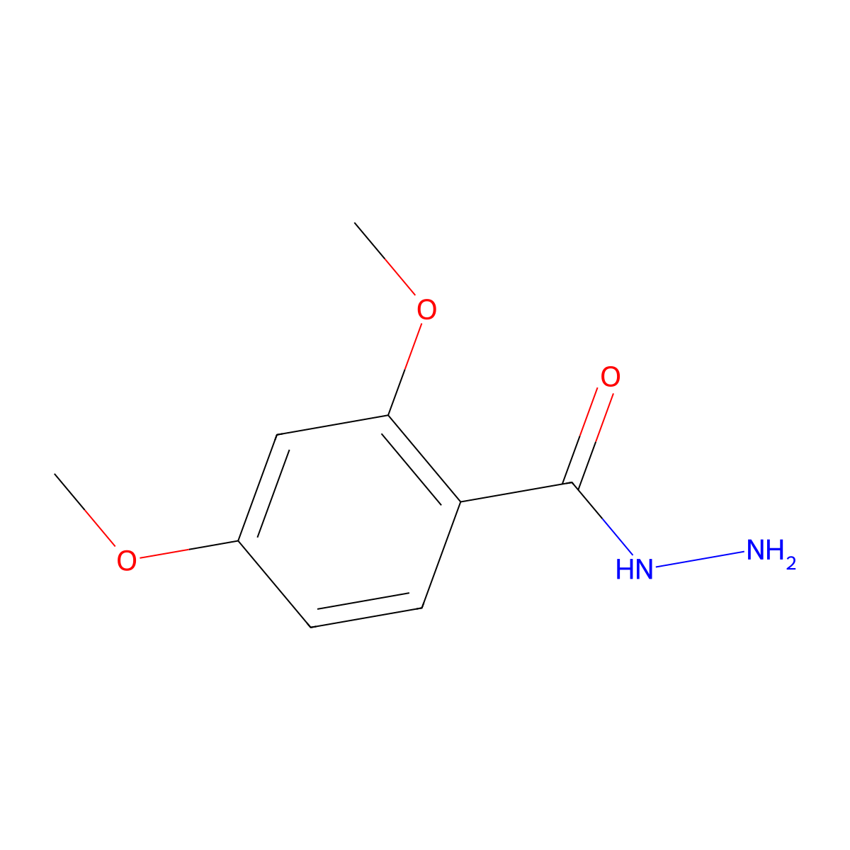 2,4-Dimethoxybenzohydrazide molecular structure, CAS 103956-10-1