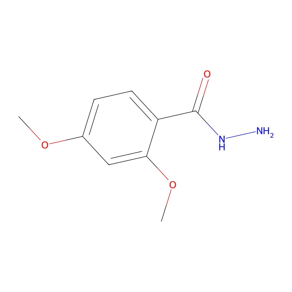 2,4-Dimethoxybenzohydrazide molecular structure, CAS 103956-10-1