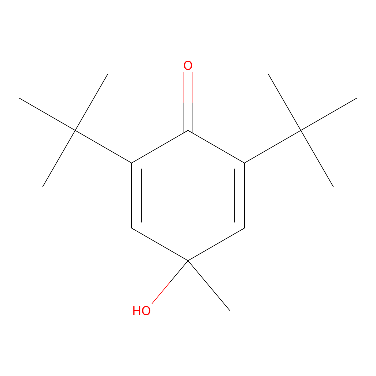 2,6-Di(tert-butyl)-4-hydroxy-4-methyl-2,5-cyclohexadien-1-one molecular structure, CAS 10396-80-2