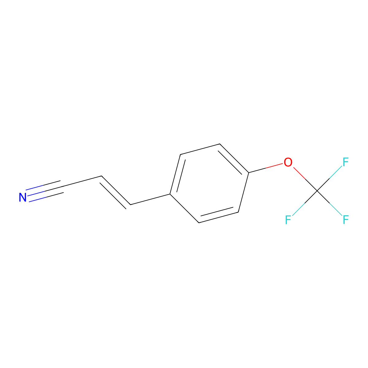 3-[4-(Trifluoromethoxy)phenyl]prop-2-enenitrile molecular structure, CAS 103962-06-7