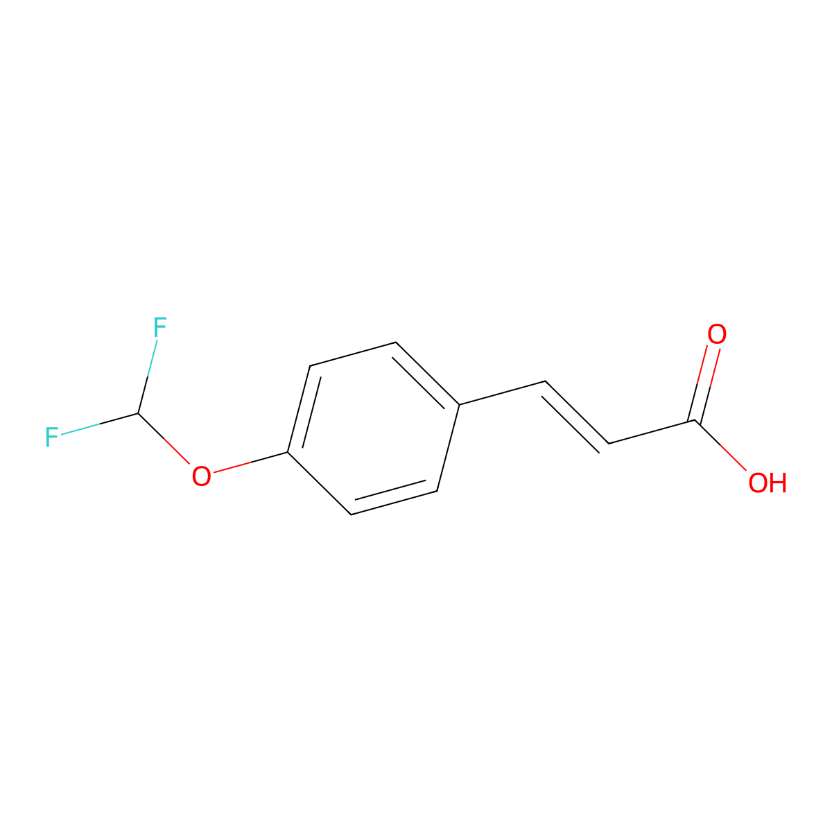 3-(4-Difluoromethoxy-phenyl)-acrylic acid molecular structure, CAS 103962-07-8