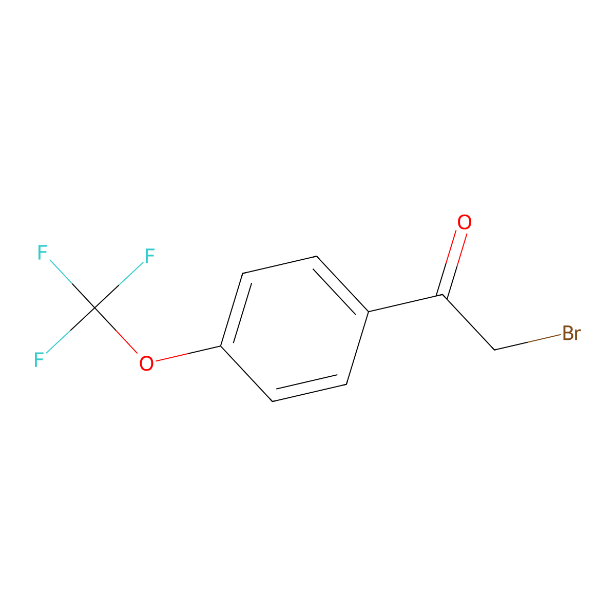 2-Bromo-1-[4-(trifluoromethoxy)phenyl]ethan-1-one molecular structure, CAS 103962-10-3