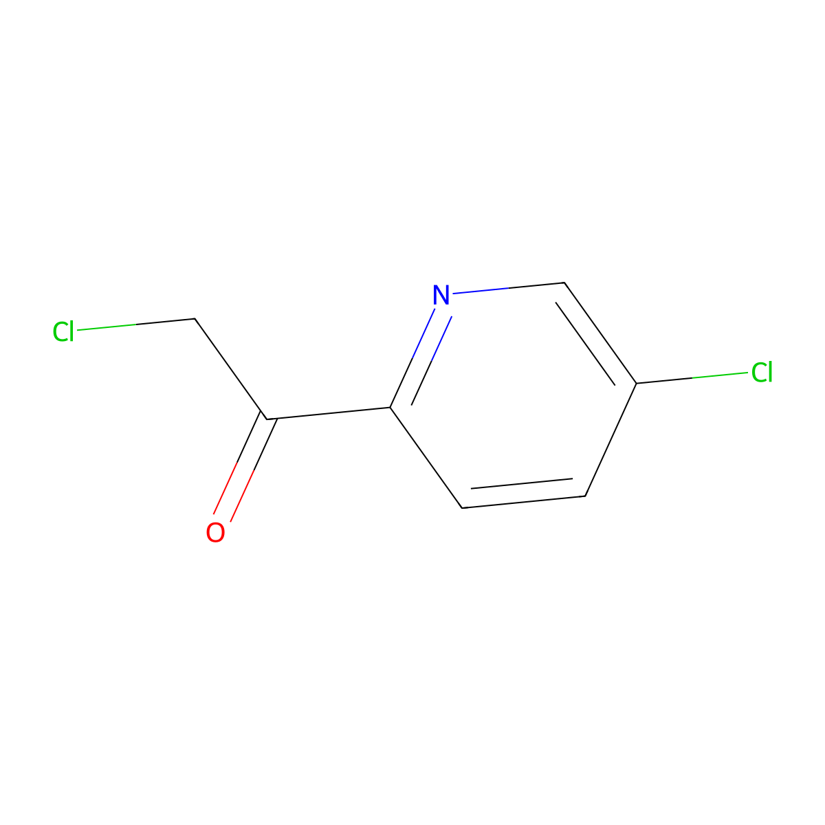 2-Chloro-1-(5-chloropyridin-2-yl)ethan-1-one molecular structure, CAS 103962-11-4