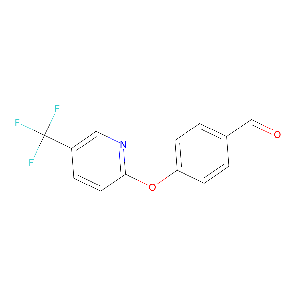 4-{[5-(Trifluoromethyl)pyridin-2-yl]oxy}benzaldehyde molecular structure, CAS 103962-21-6