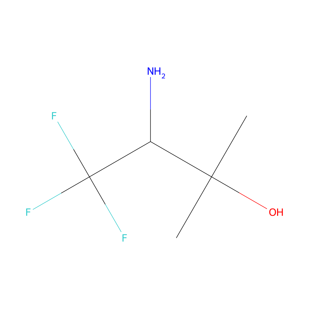 3-Amino-4,4,4-trifluoro-2-methylbutan-2-ol molecular structure, CAS 1039620-81-9