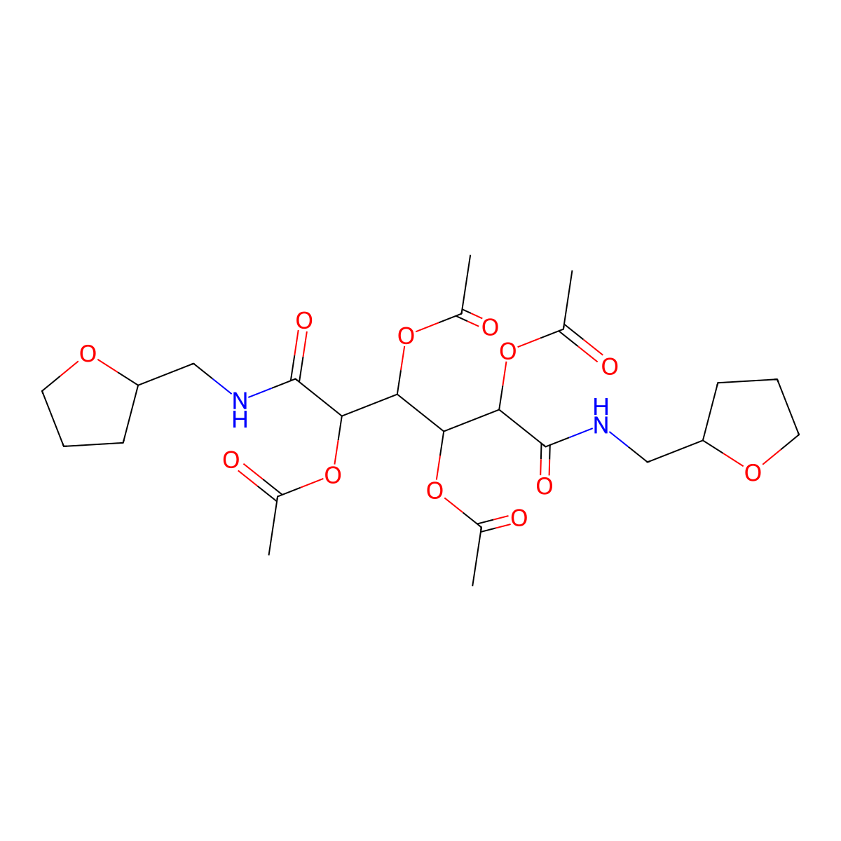 [2,4,5-Triacetyloxy-1,6-dioxo-1,6-bis(oxolan-2-ylmethylamino)hexan-3-yl] acetate molecular structure, CAS 1039626-75-9