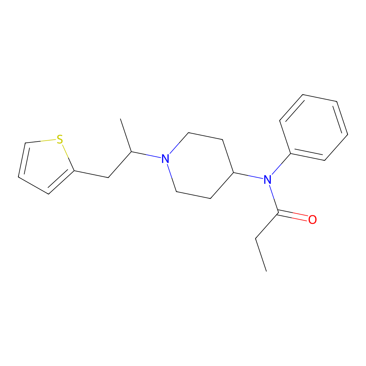 alpha-Methylthiofentanyl molecular structure, CAS 103963-66-2