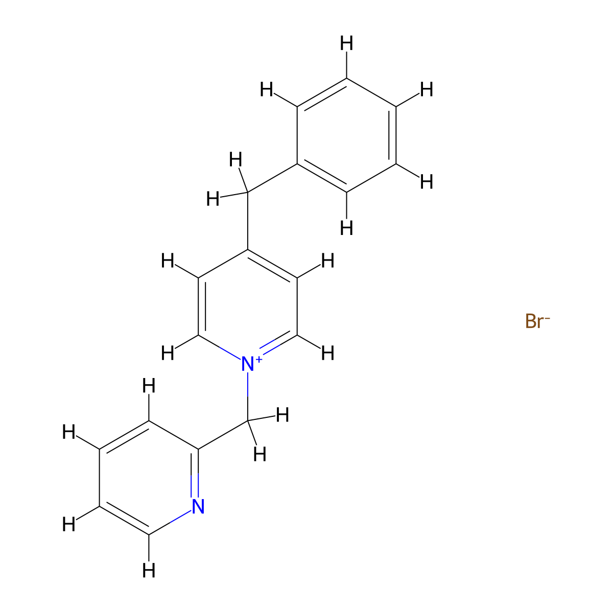 4-Benzyl-1-pyridin-2-ylmethyl-pyridinium molecular structure, CAS 1039631-55-4