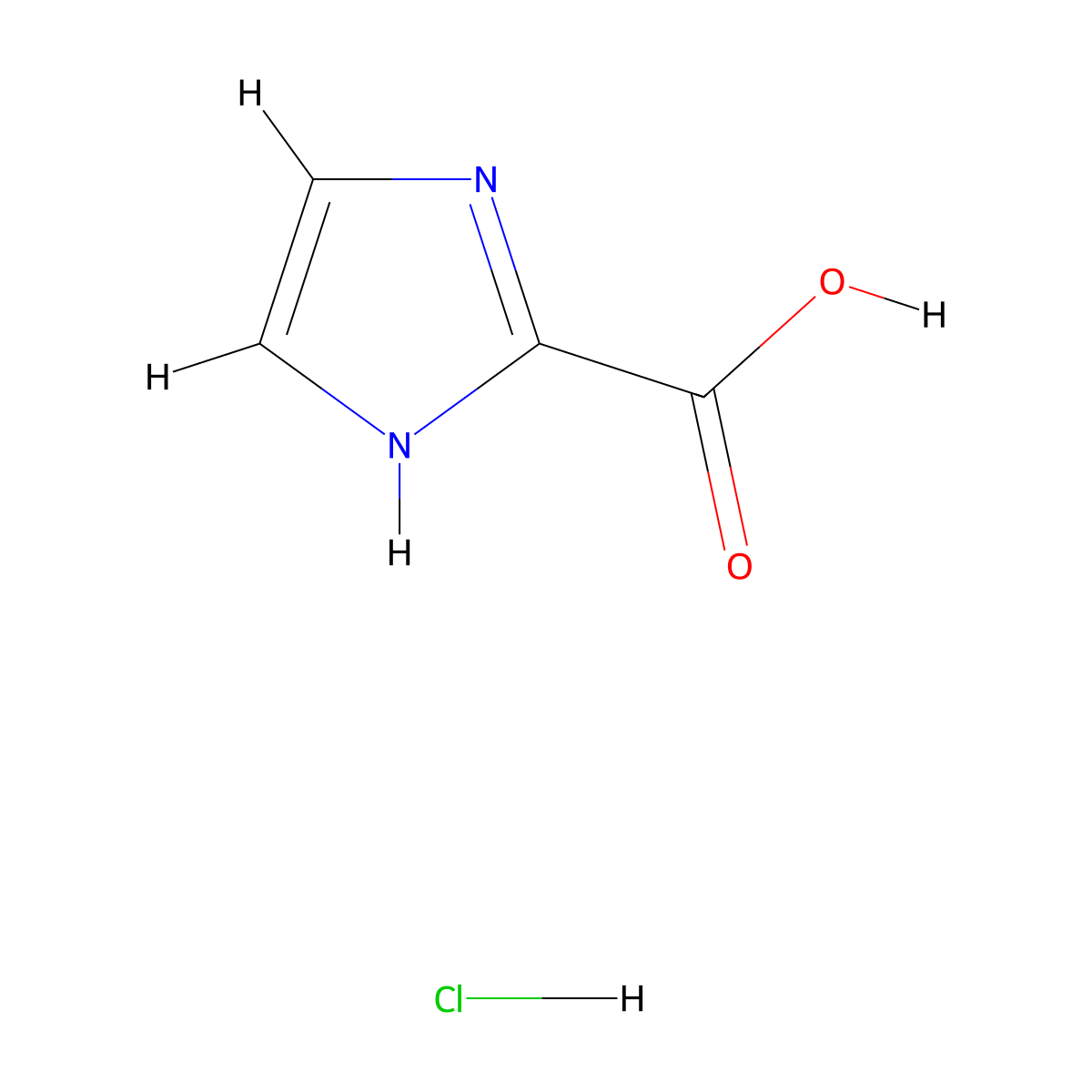 1H-imidazole-2-carboxylic acid hydrochloride molecular structure, CAS 1039647-38-5