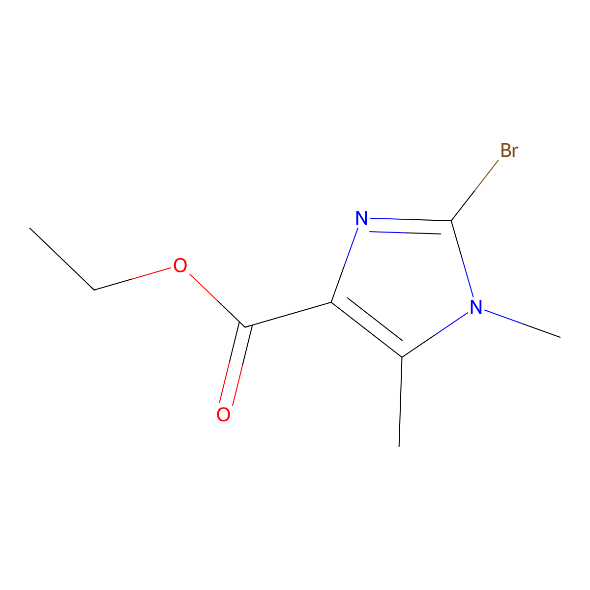 Ethyl 2-bromo-1,5-dimethyl-1h-imidazole-4-carboxylate molecular structure, CAS 103968-59-8