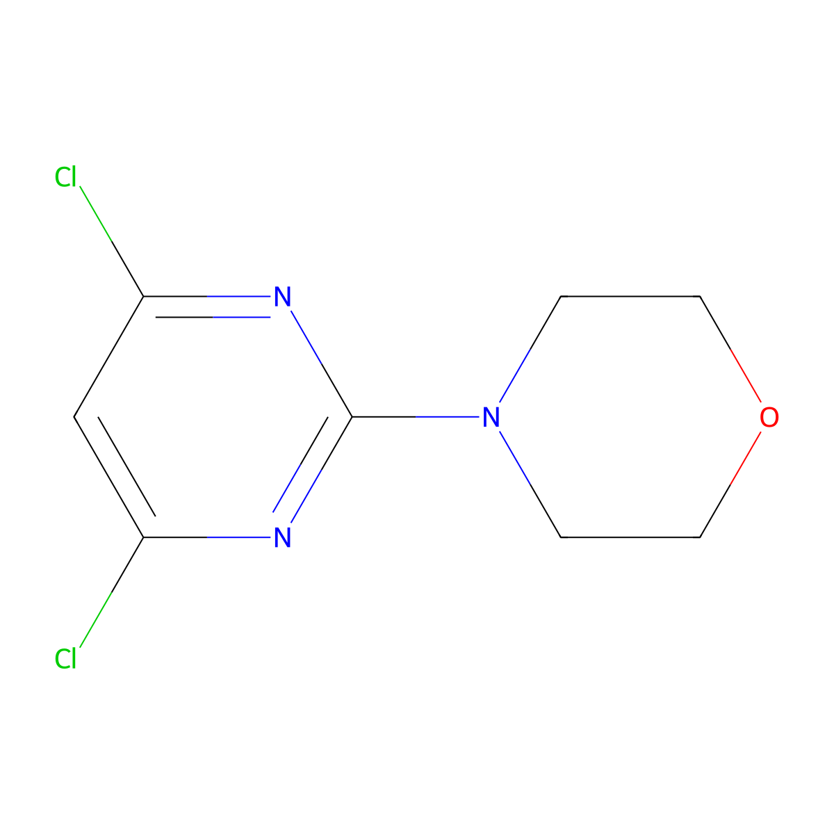 4-(4,6-Dichloropyrimidin-2-yl)morpholine molecular structure, CAS 10397-13-4