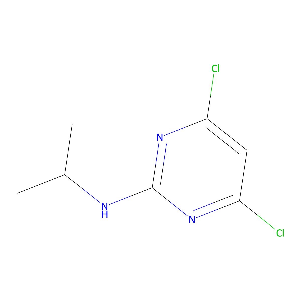 4,6-dichloro-N-isopropylpyrimidin-2-amine molecular structure, CAS 10397-16-7