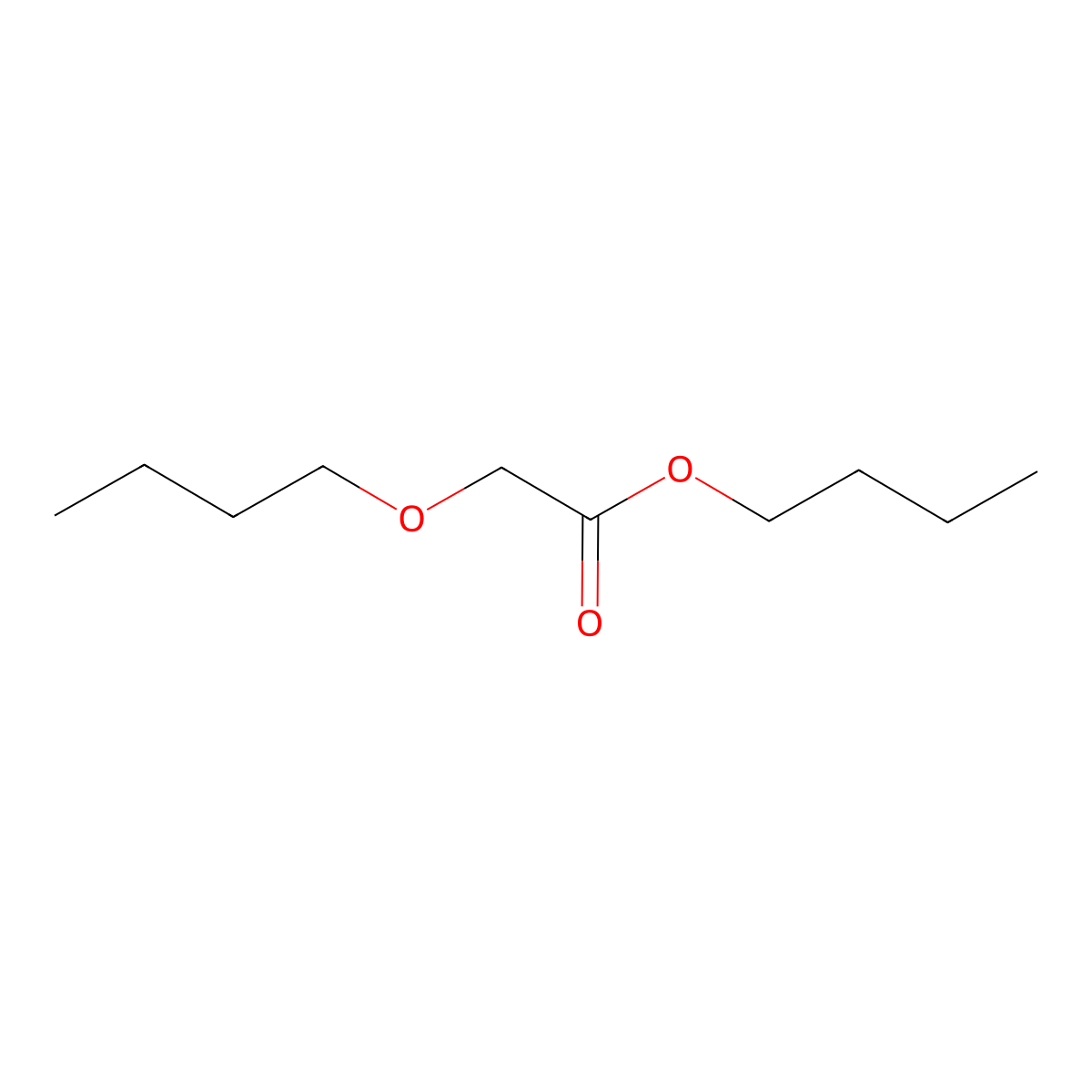 Butyl butoxyacetate molecular structure, CAS 10397-22-5
