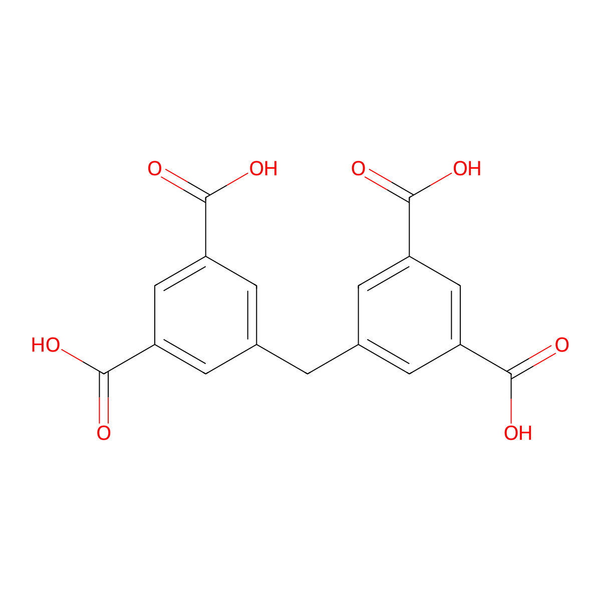 3,3',5,5'-Tetracarboxydiphenylmethane molecular structure, CAS 10397-52-1