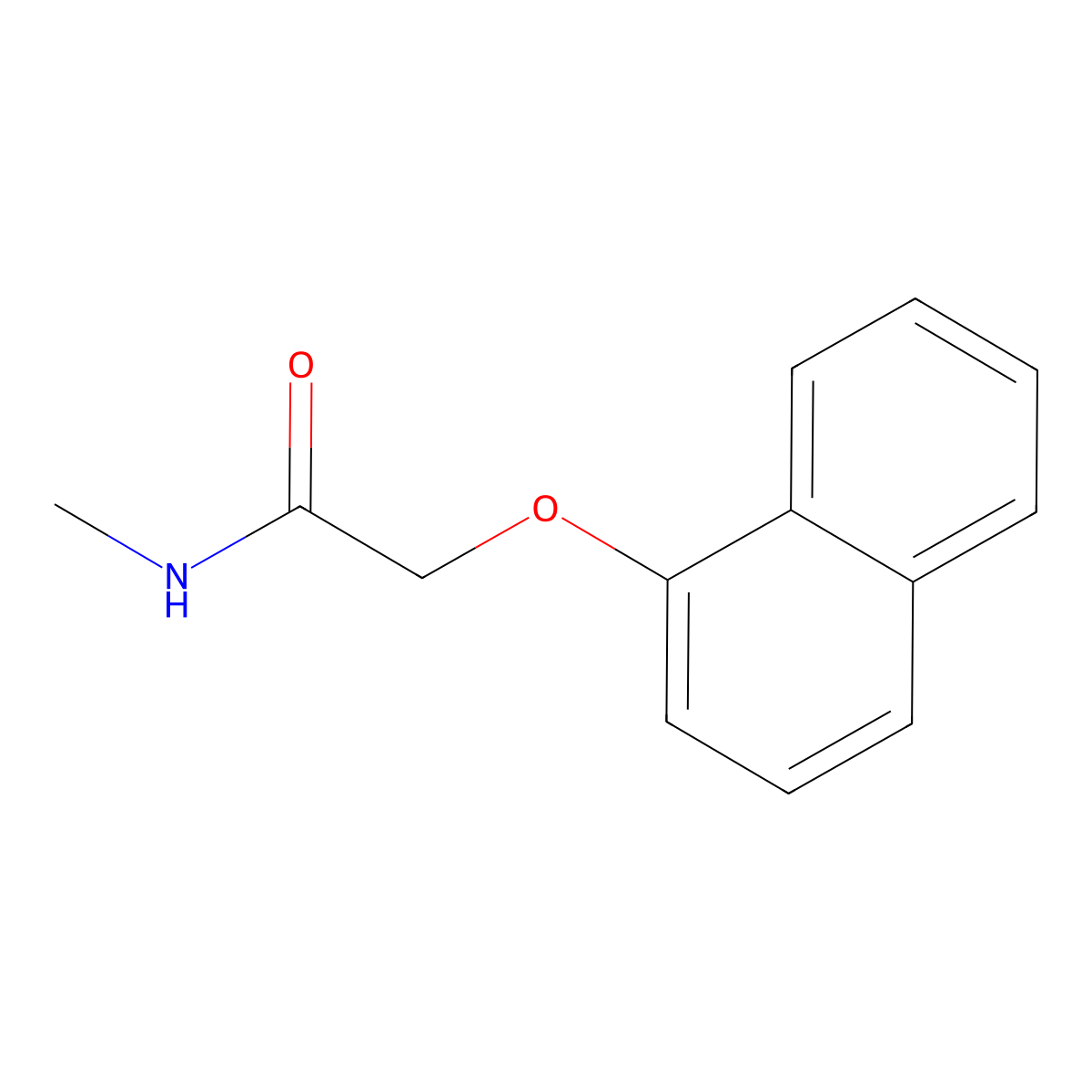 N-methyl-2-(1-naphthyloxy)acetamide molecular structure, CAS 10397-67-8