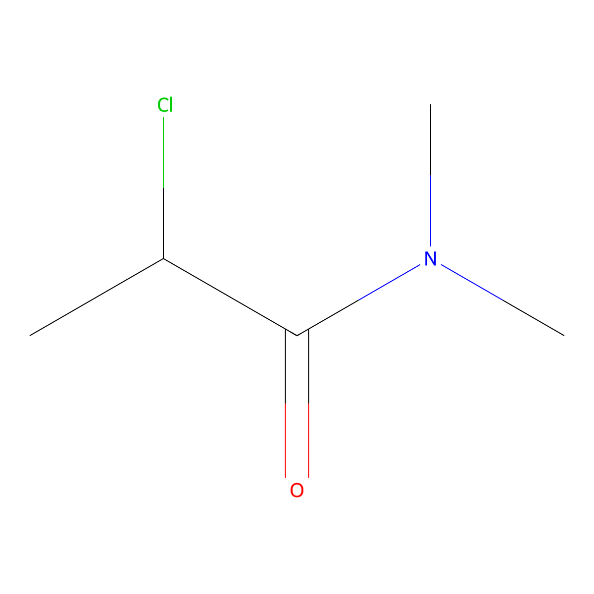 Propanamide, 2-chloro-N,N-dimethyl- molecular structure, CAS 10397-68-9