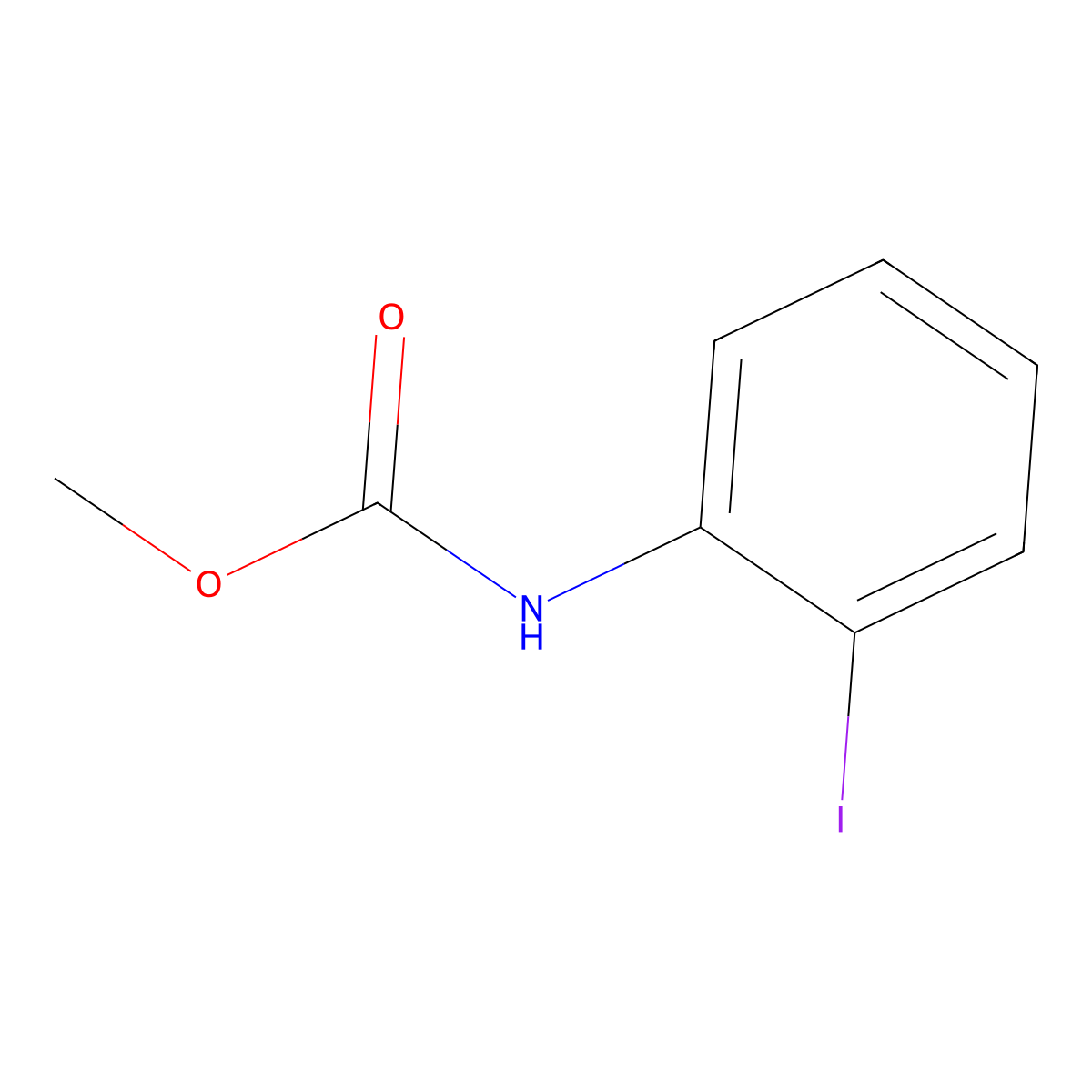 Carbamic acid, (2-iodophenyl)-, methyl ester molecular structure, CAS 103970-46-3