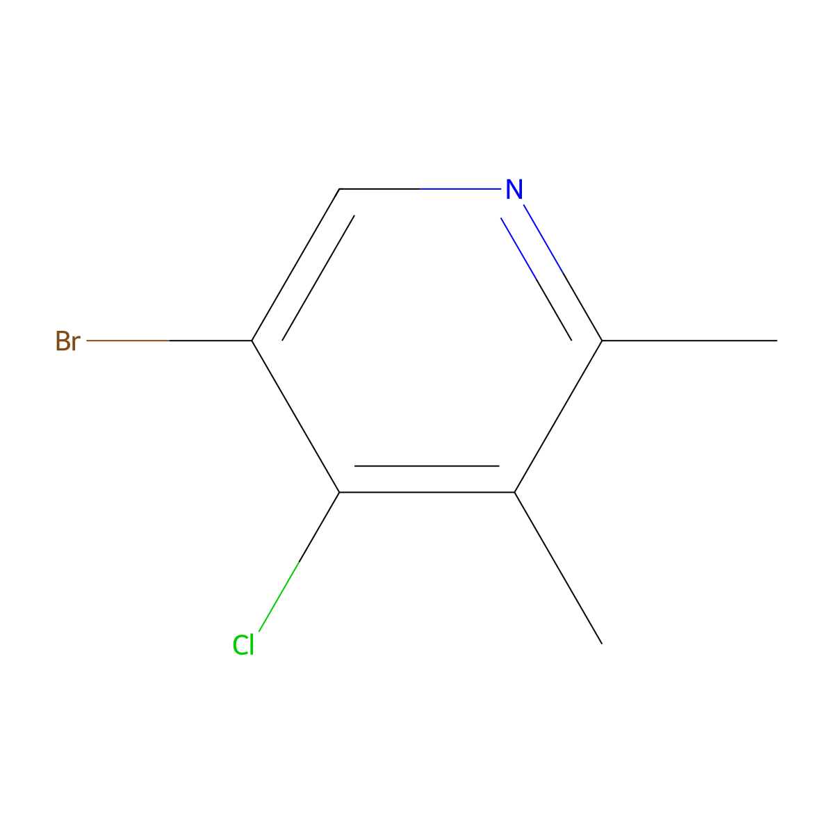 5-Bromo-4-chloro-2,3-dimethylpyridine molecular structure, CAS 103971-31-9