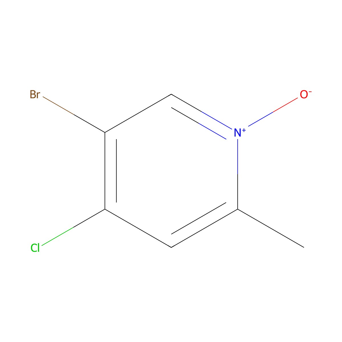 5-Bromo-4-chloro-2-methylpyridine 1-oxide molecular structure, CAS 103971-43-3