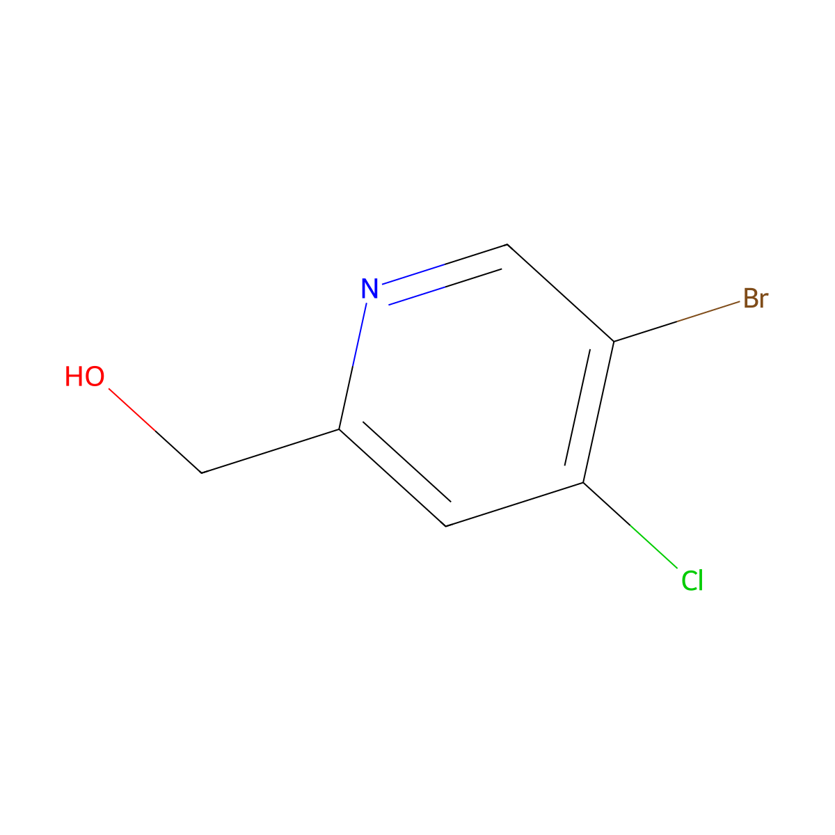 (5-Bromo-4-chloropyridin-2-yl)methanol molecular structure, CAS 103971-44-4
