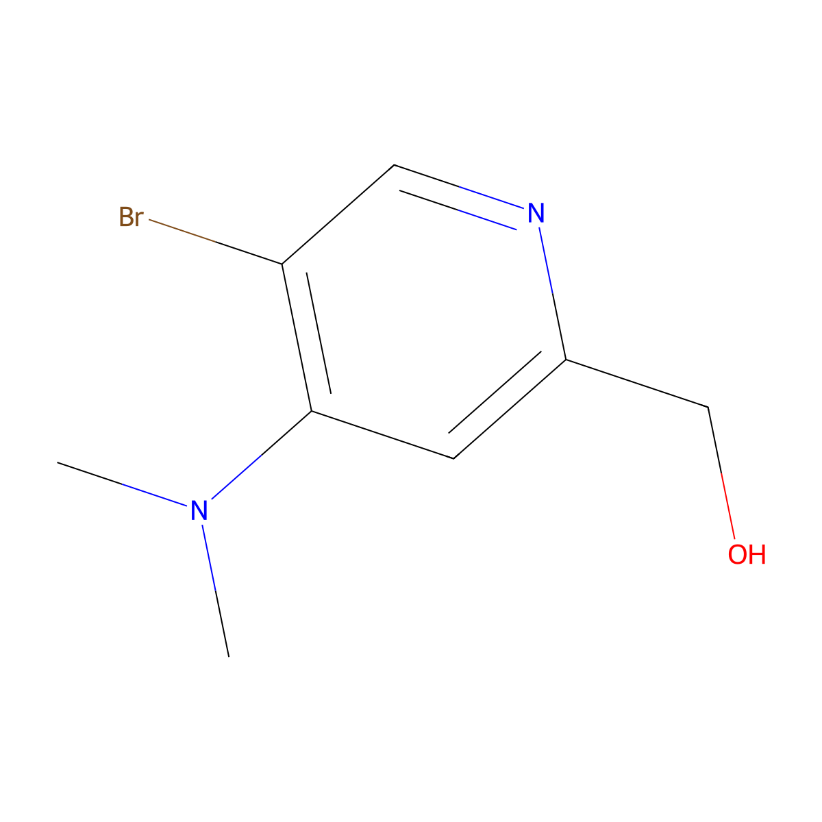 (5-Bromo-4-(dimethylamino)pyridin-2-yl)methanol molecular structure, CAS 103971-45-5