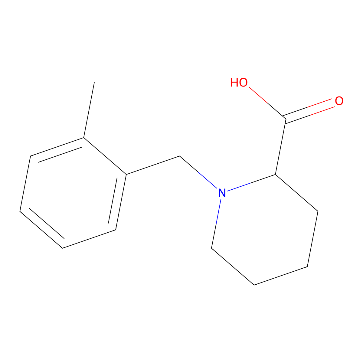 1-(2-Methylbenzyl)piperidine-2-carboxylic acid molecular structure, CAS 1039714-46-9