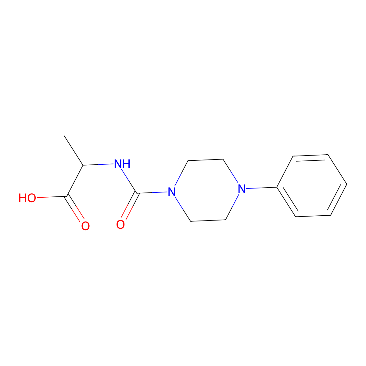 N-[(4-Phenylpiperazin-1-yl)carbonyl]-l-alanine molecular structure, CAS 1039726-83-4