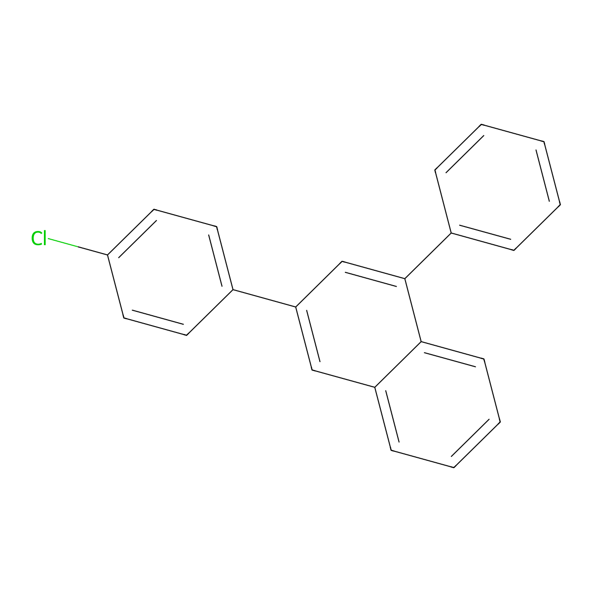 3-(4-Chlorophenyl)-1-phenylnaphthalene molecular structure, CAS 103973-25-7