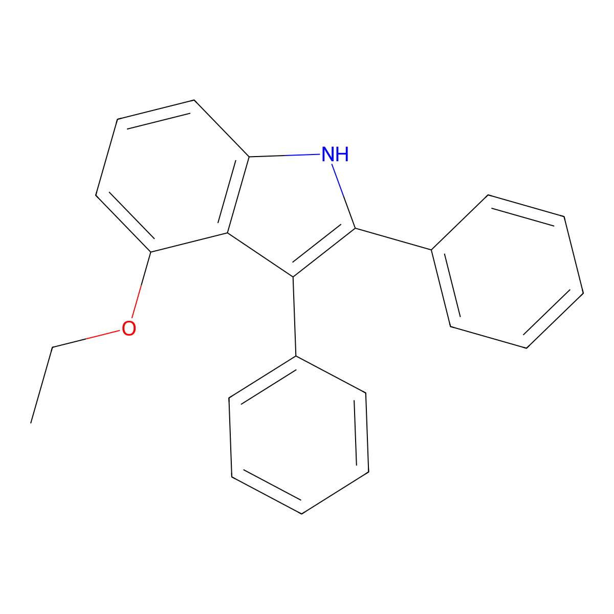 4-Ethoxy-2,3-diphenyl-1H-indole molecular structure, CAS 103973-37-1