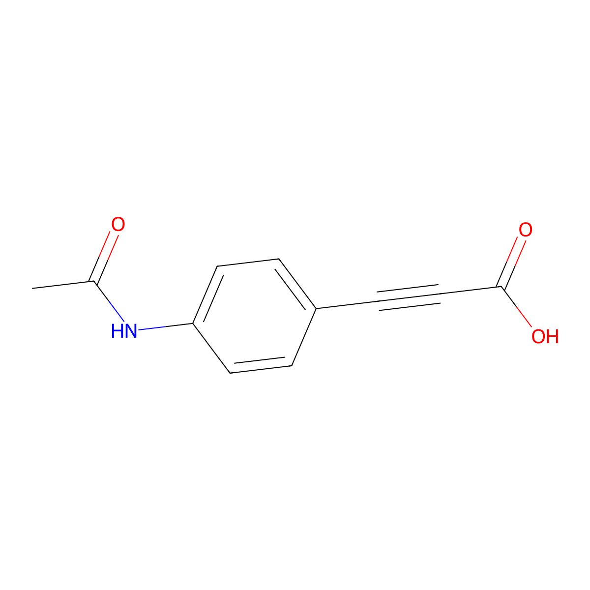 3-(4-Acetamidophenyl)prop-2-ynoic acid molecular structure, CAS 103974-04-5