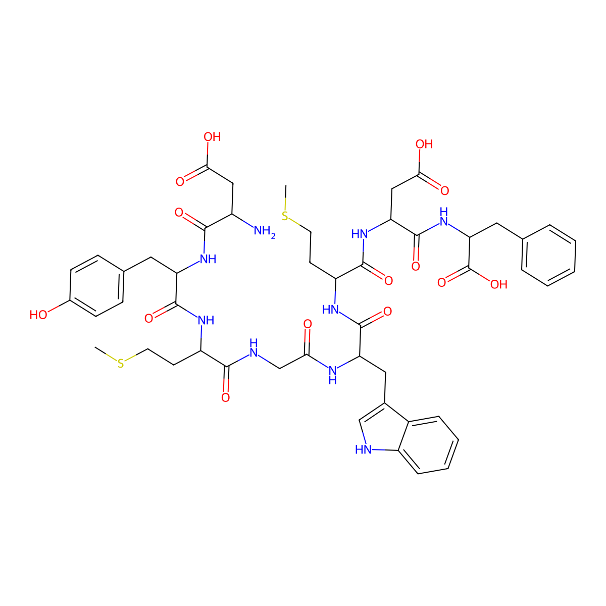 Cholecystokinin (26-33) (free acid) molecular structure, CAS 103974-46-5