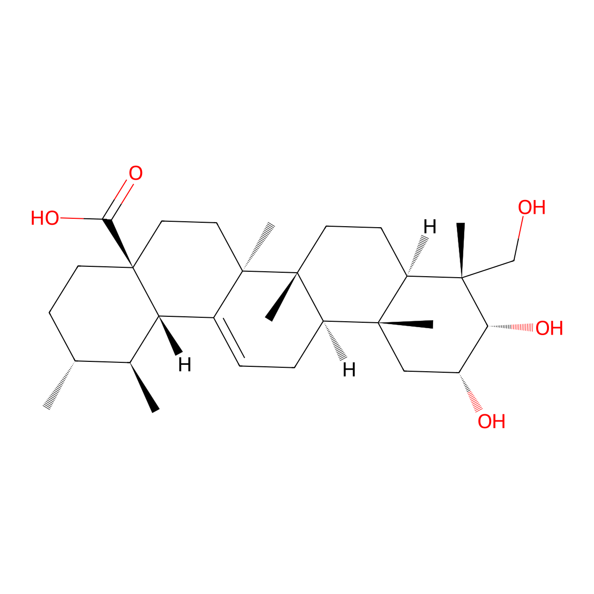 Esculentic acid molecular structure, CAS 103974-74-9
