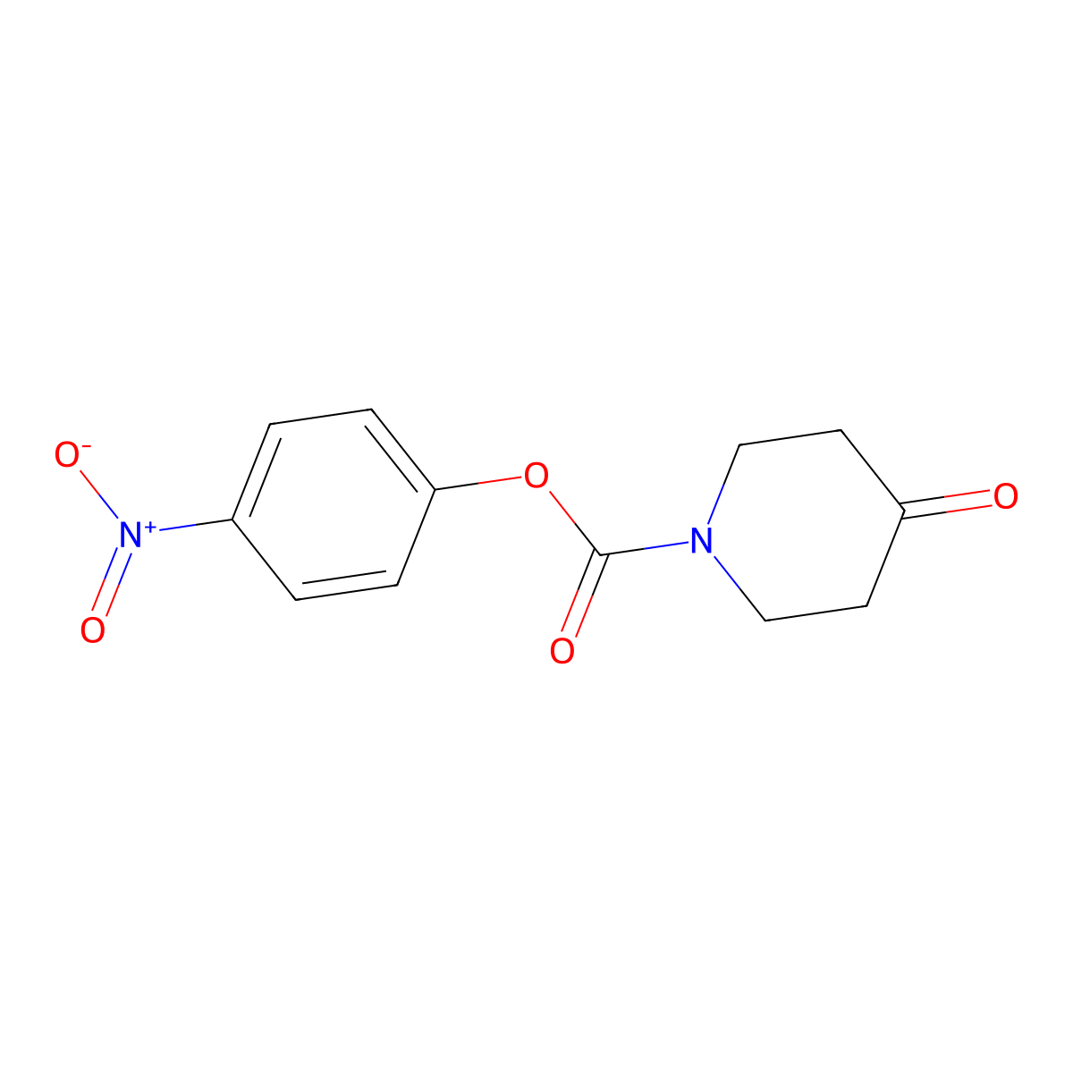 4-Nitrophenyl 4-oxopiperidine-1-carboxylate molecular structure, CAS 1039740-64-1