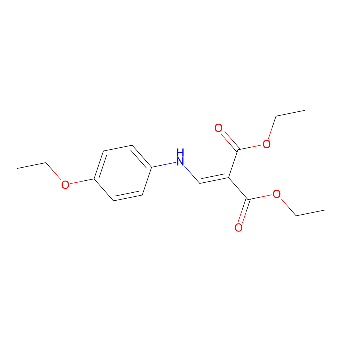 Diethyl((p-ethoxyanilino)methylene)malonate molecular structure, CAS 103976-28-9