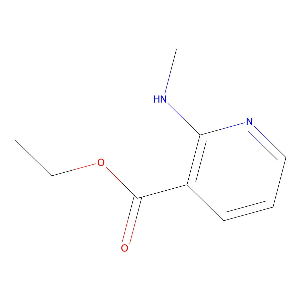 Ethyl 2-(methylamino)pyridine-3-carboxylate molecular structure, CAS 103976-61-0