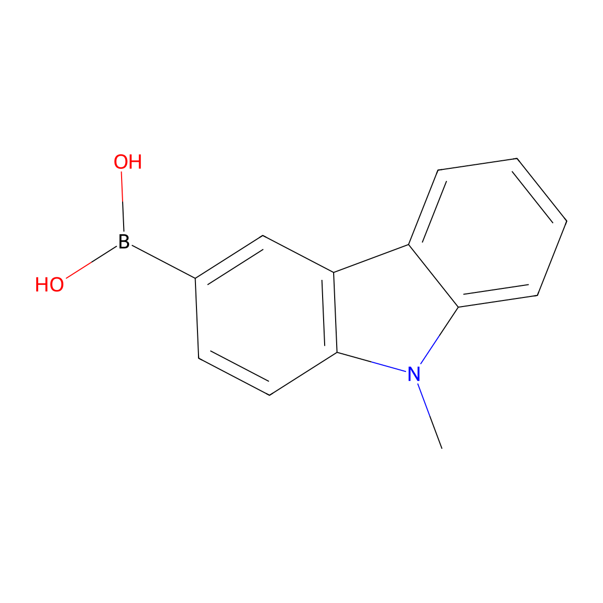 (9-Methyl-9H-carbazol-3-yl)boronic acid molecular structure, CAS 1039761-02-8