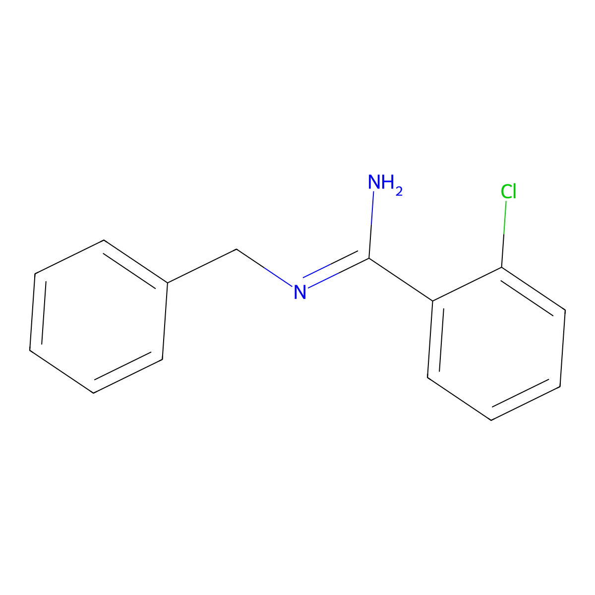 N-Benzyl-2-chlorobenzenecarboximidamide molecular structure, CAS 1039765-06-4