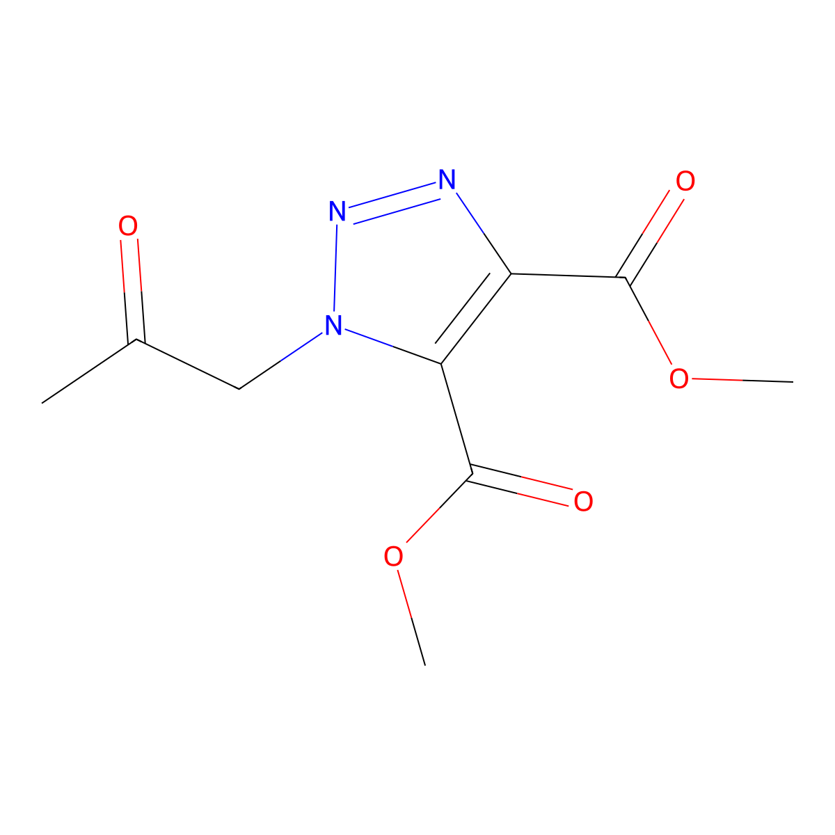 dimethyl 1-(2-oxopropyl)-1H-1,2,3-triazole-4,5-dicarboxylate molecular structure, CAS 1039766-69-2