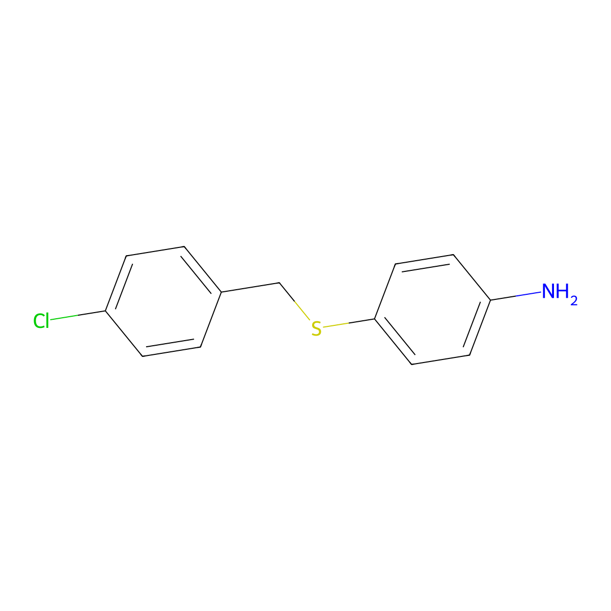 4-[(4-Chlorobenzyl)sulfanyl]aniline molecular structure, CAS 103977-34-0
